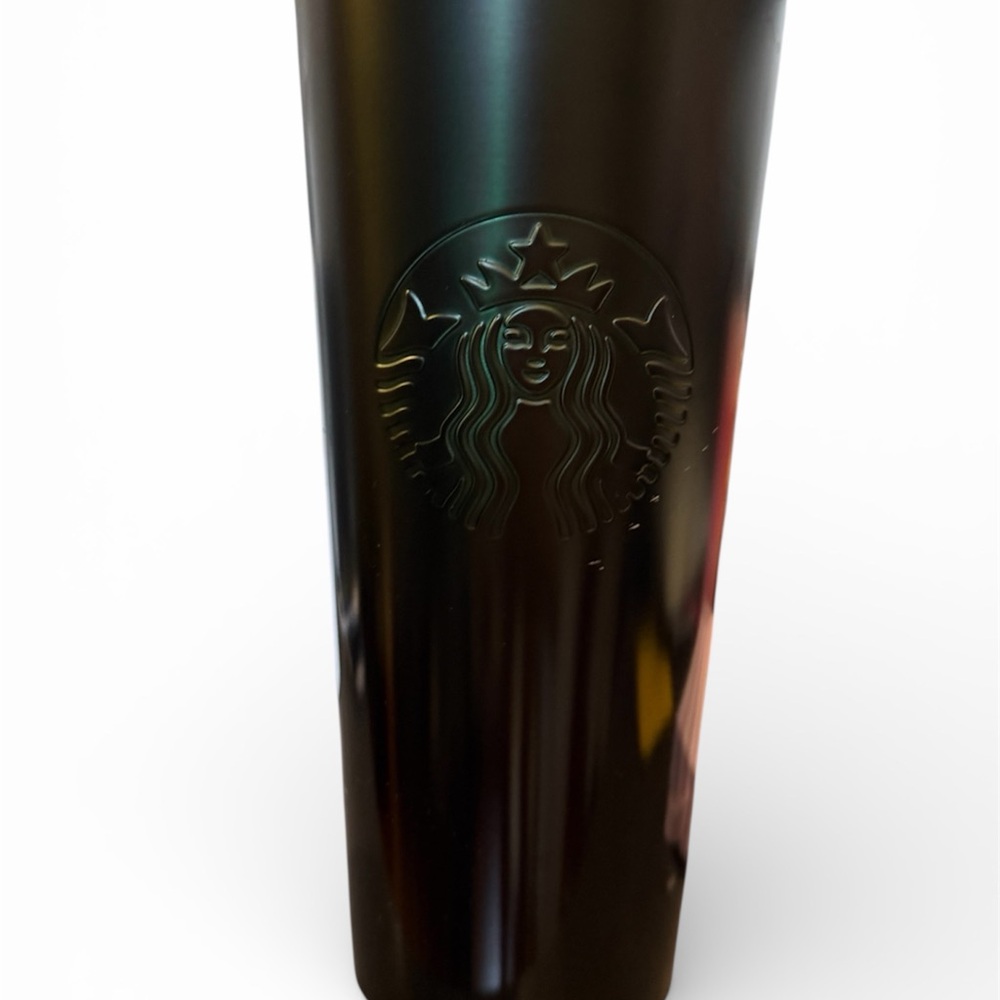 Starbucks Black Travel Tumbler with White Label